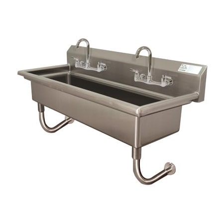 Advance Tabco 2 Station NSF 16 Ga. 304 SS Wall Mounted Sink - Faucet Included FC-WM-40-F